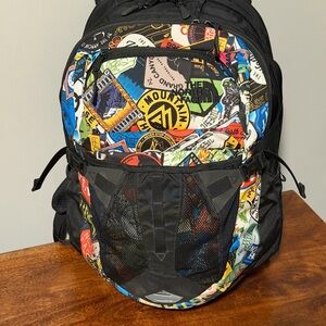 The North Face Black and Multicolor Unisex Backpack